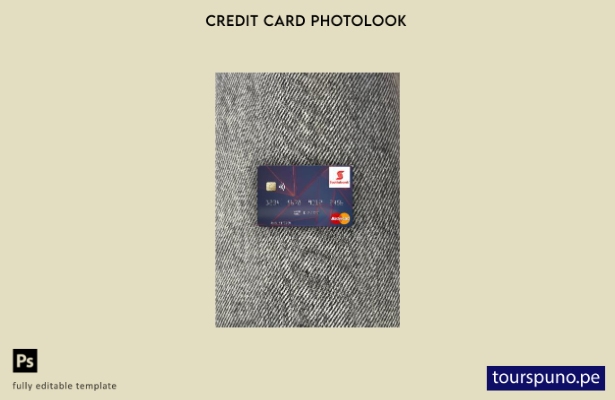 listo para imprimir plantilla frontal de aspecto fotográfico mastercard del B 23